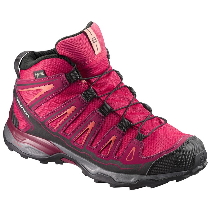 SALOMON X-ULTRA MID GTX® J Philippines - Kids' Hiking Shoes - Pink/Black | 948625-XKJ